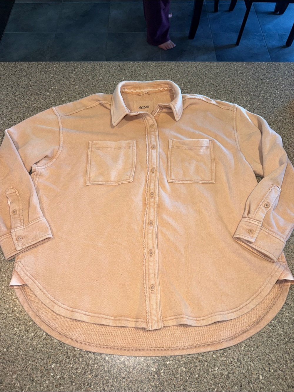Aerie oversized button up sweatshirt